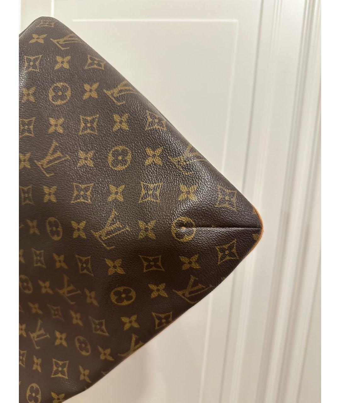 LOUIS VUITTON Коричневая кожаная сумка через плечо, фото 7