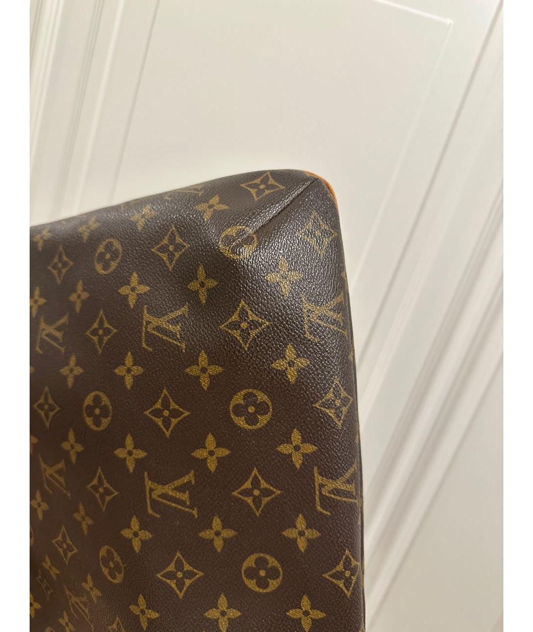 LOUIS VUITTON Коричневая кожаная сумка через плечо, фото 6