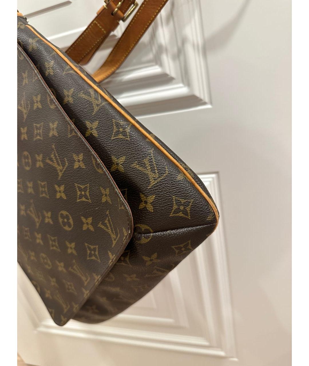 LOUIS VUITTON Коричневая кожаная сумка через плечо, фото 4