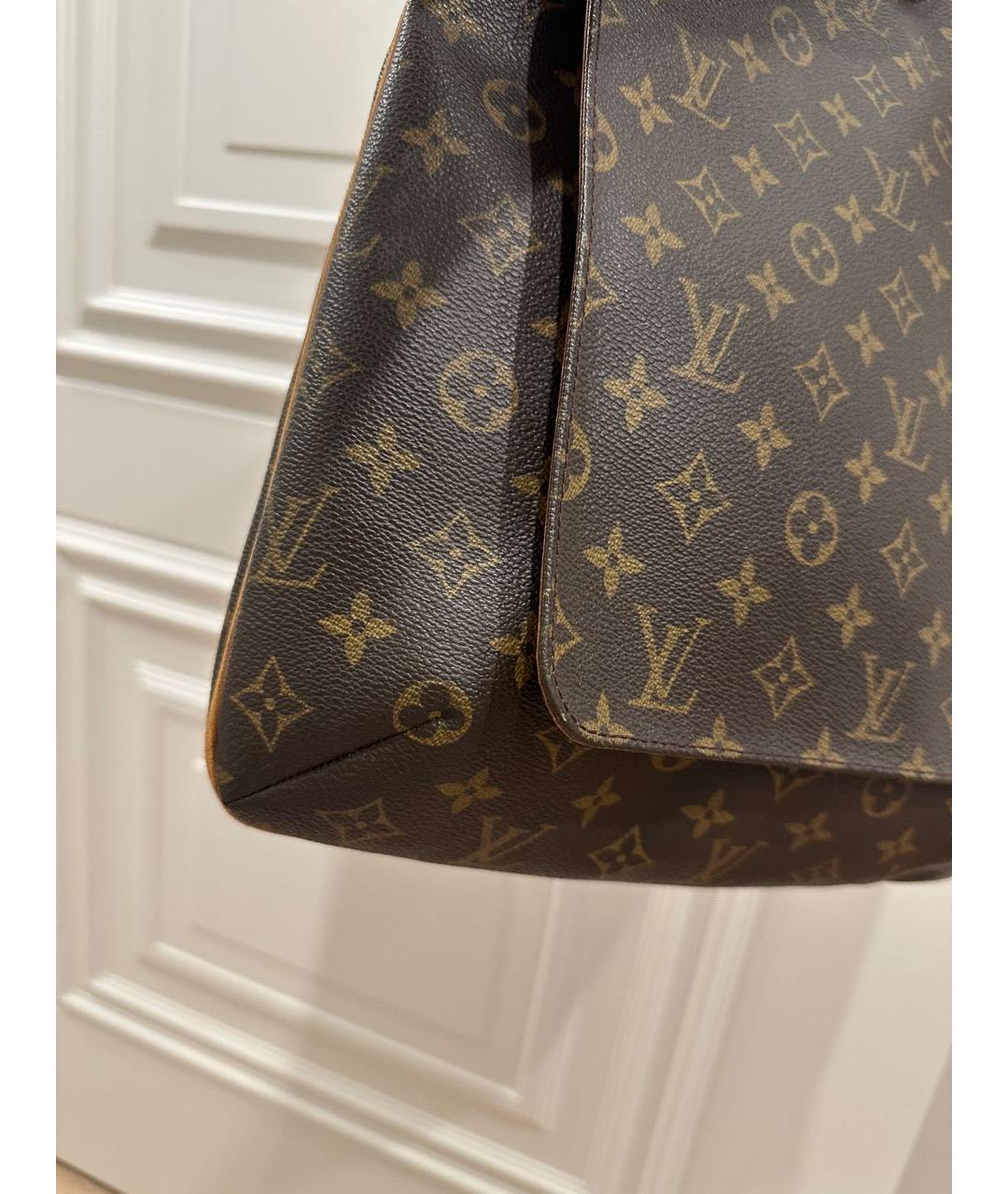 LOUIS VUITTON Коричневая кожаная сумка через плечо, фото 5
