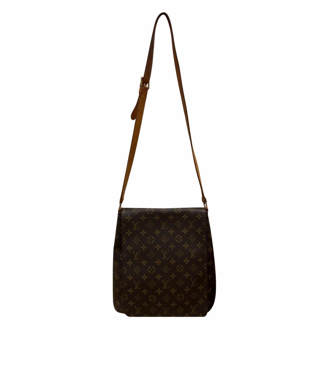 LOUIS VUITTON Коричневая кожаная сумка через плечо, фото 1