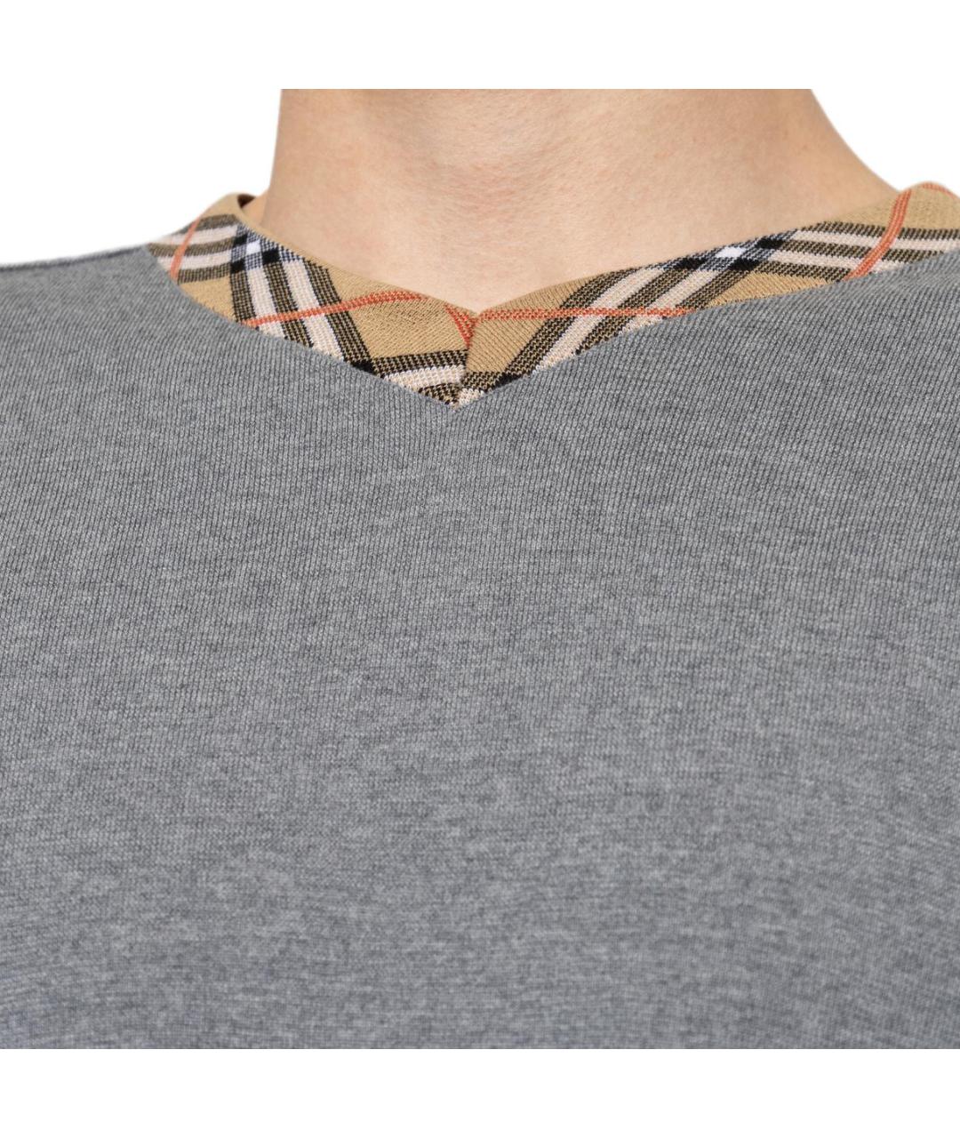 BURBERRY Серый джемпер / свитер, фото 5