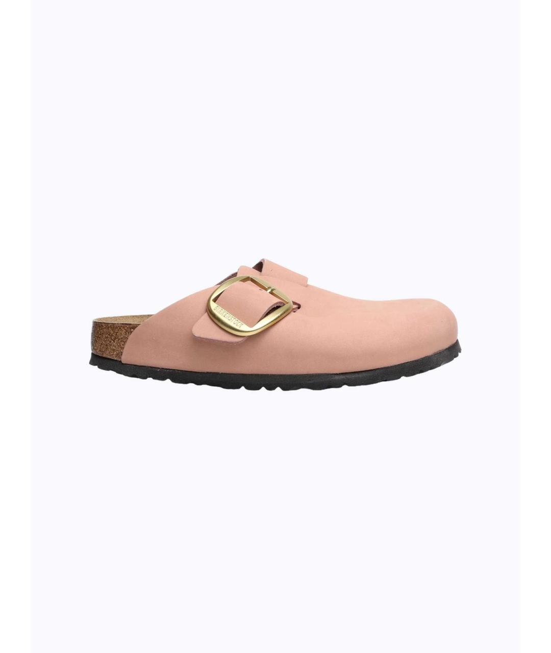 BIRKENSTOCK Розовые кожаные сабо, фото 3
