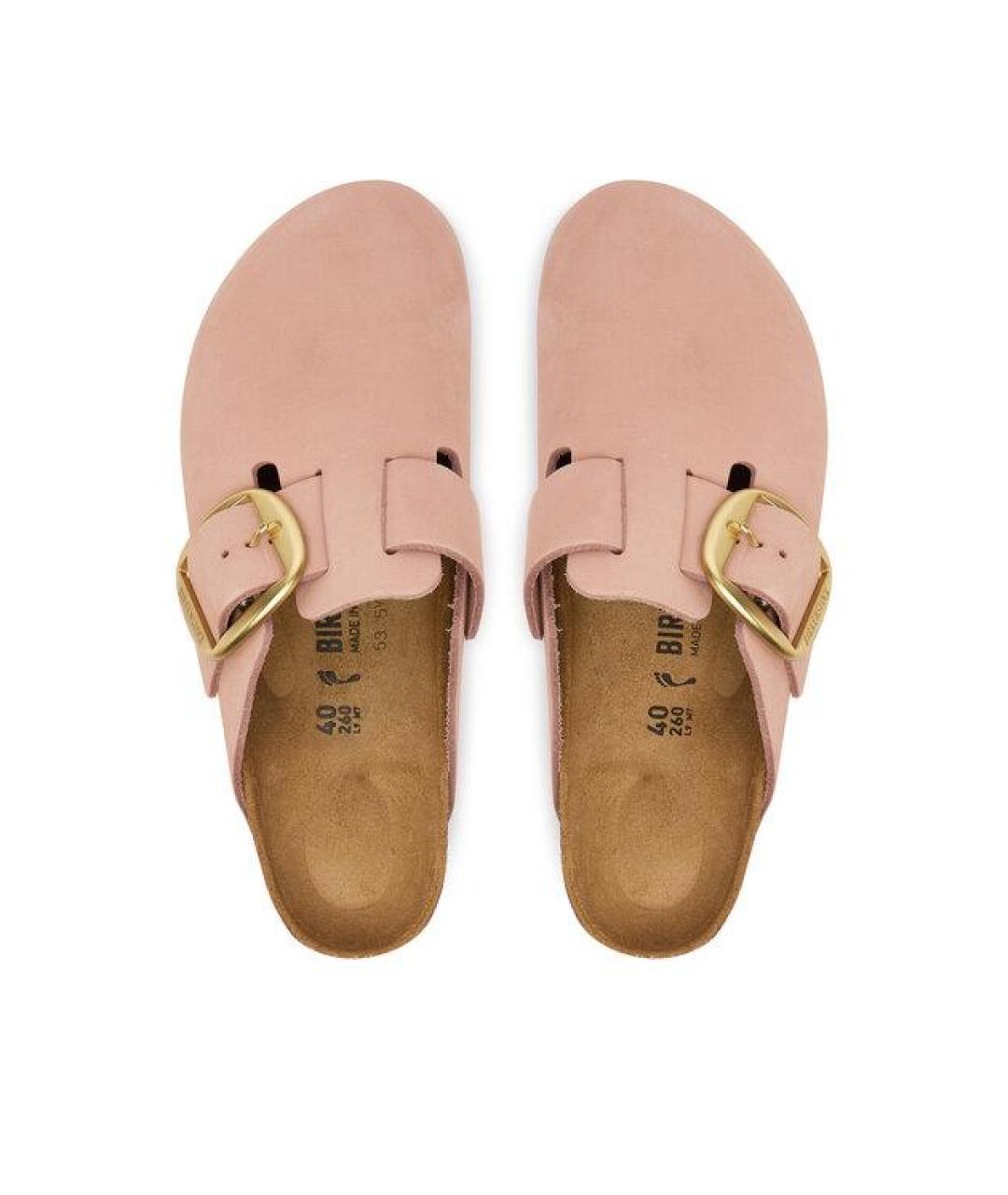 BIRKENSTOCK Розовые кожаные сабо, фото 2