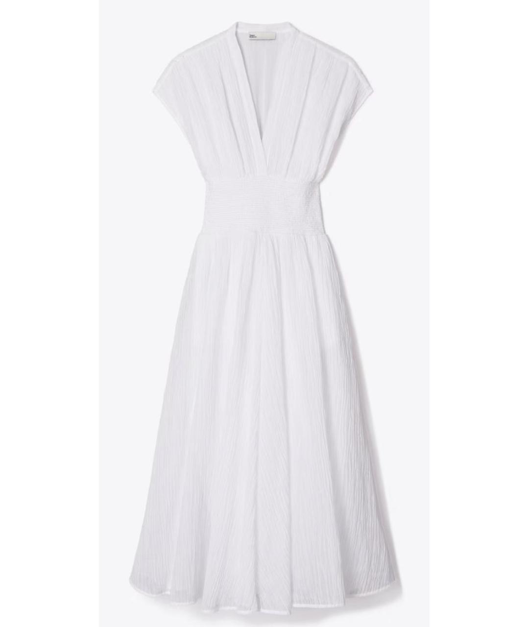 TORY BURCH Белое льняное повседневное платье, фото 1