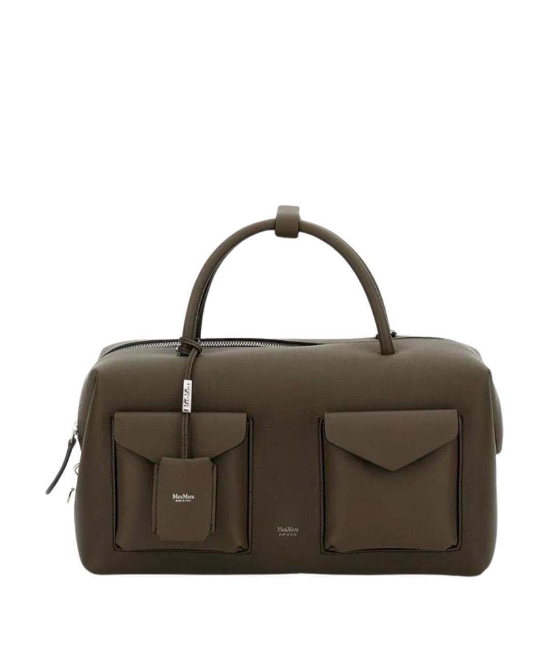 MAX MARA Коричневая кожаная сумка тоут, фото 1