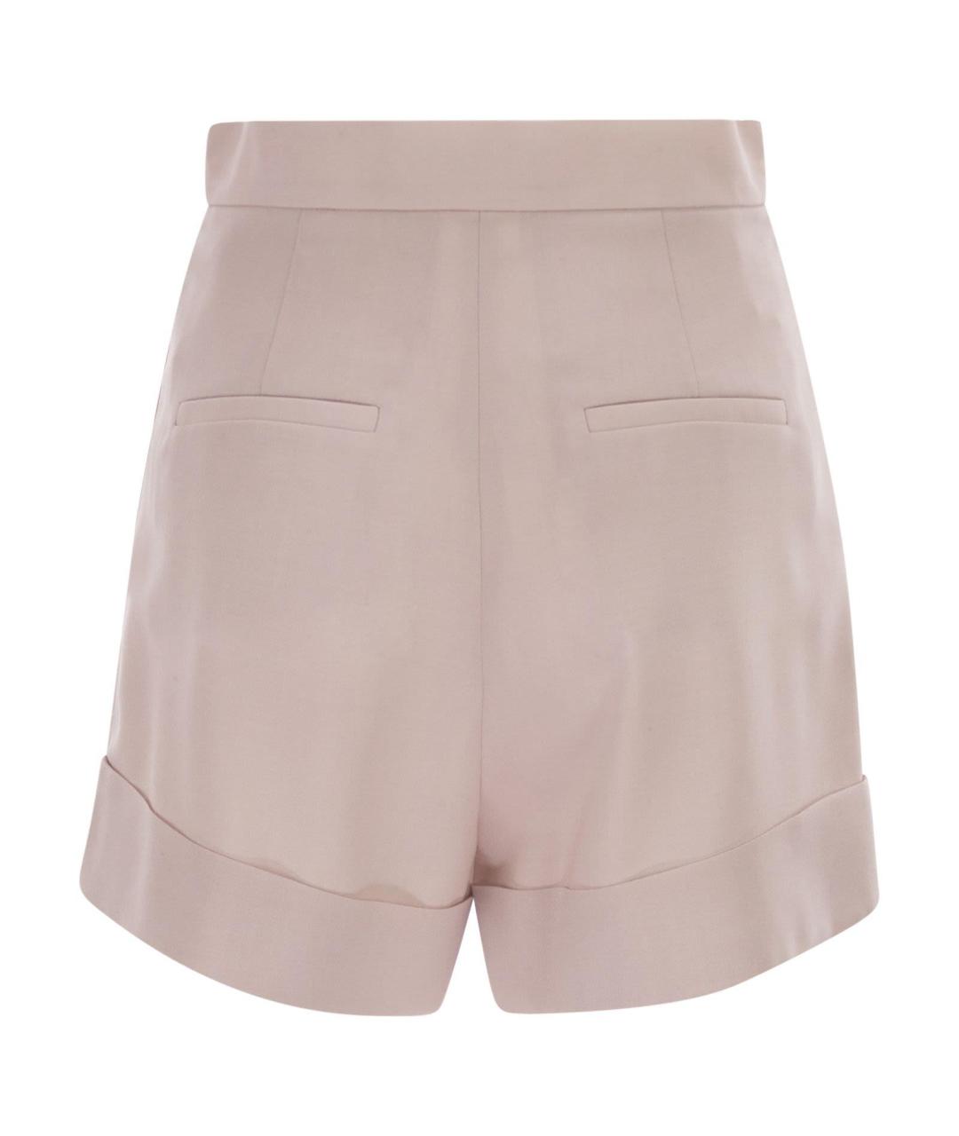 MAX MARA Розовые шерстяные шорты, фото 2