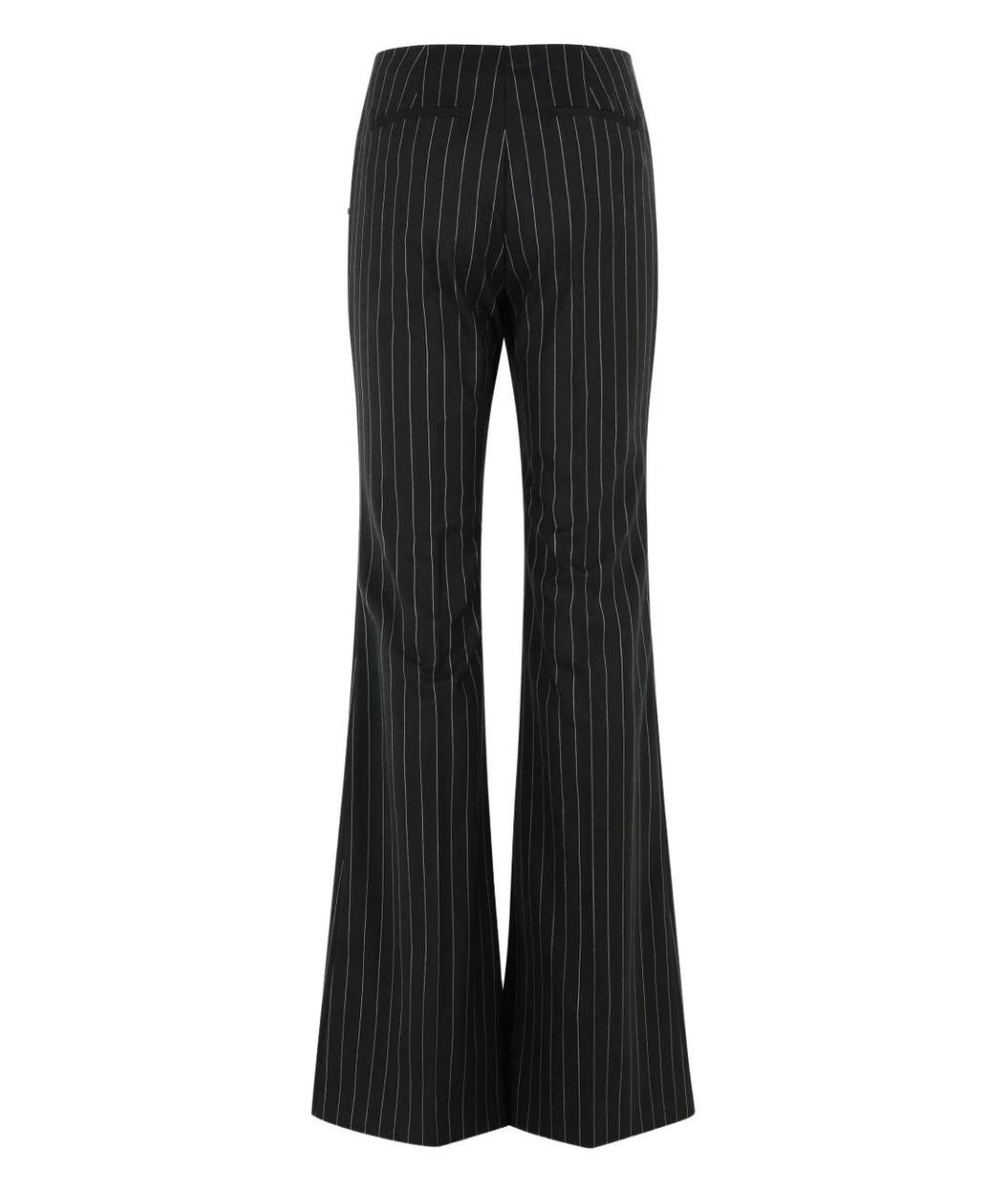 SPORTMAX Черные шерстяные прямые брюки, фото 2