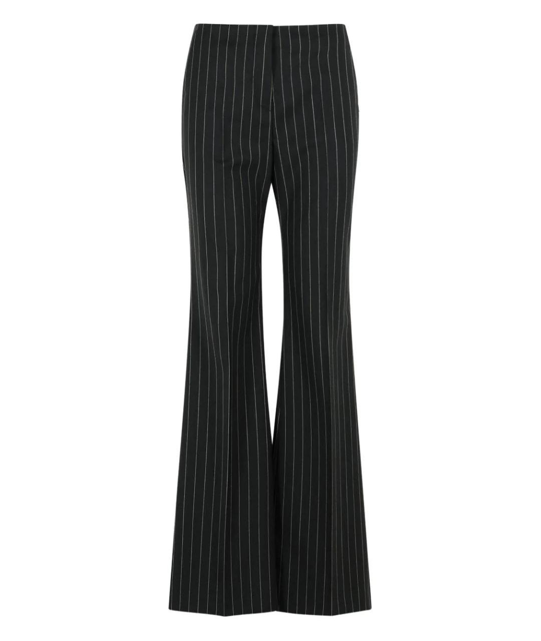 SPORTMAX Черные шерстяные прямые брюки, фото 1