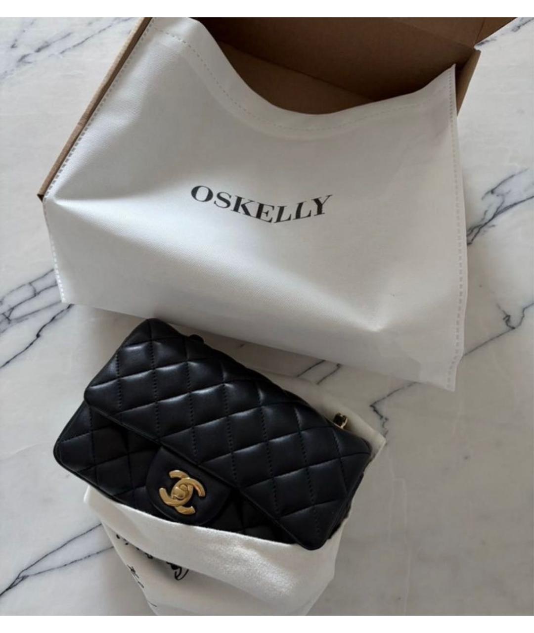 CHANEL Черная кожаная сумка через плечо, фото 4