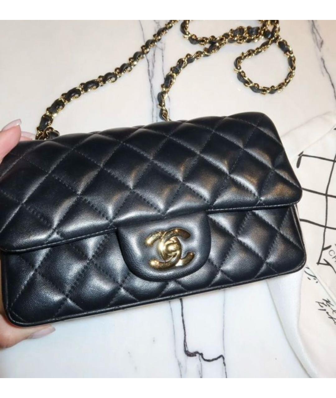 CHANEL Черная кожаная сумка через плечо, фото 3