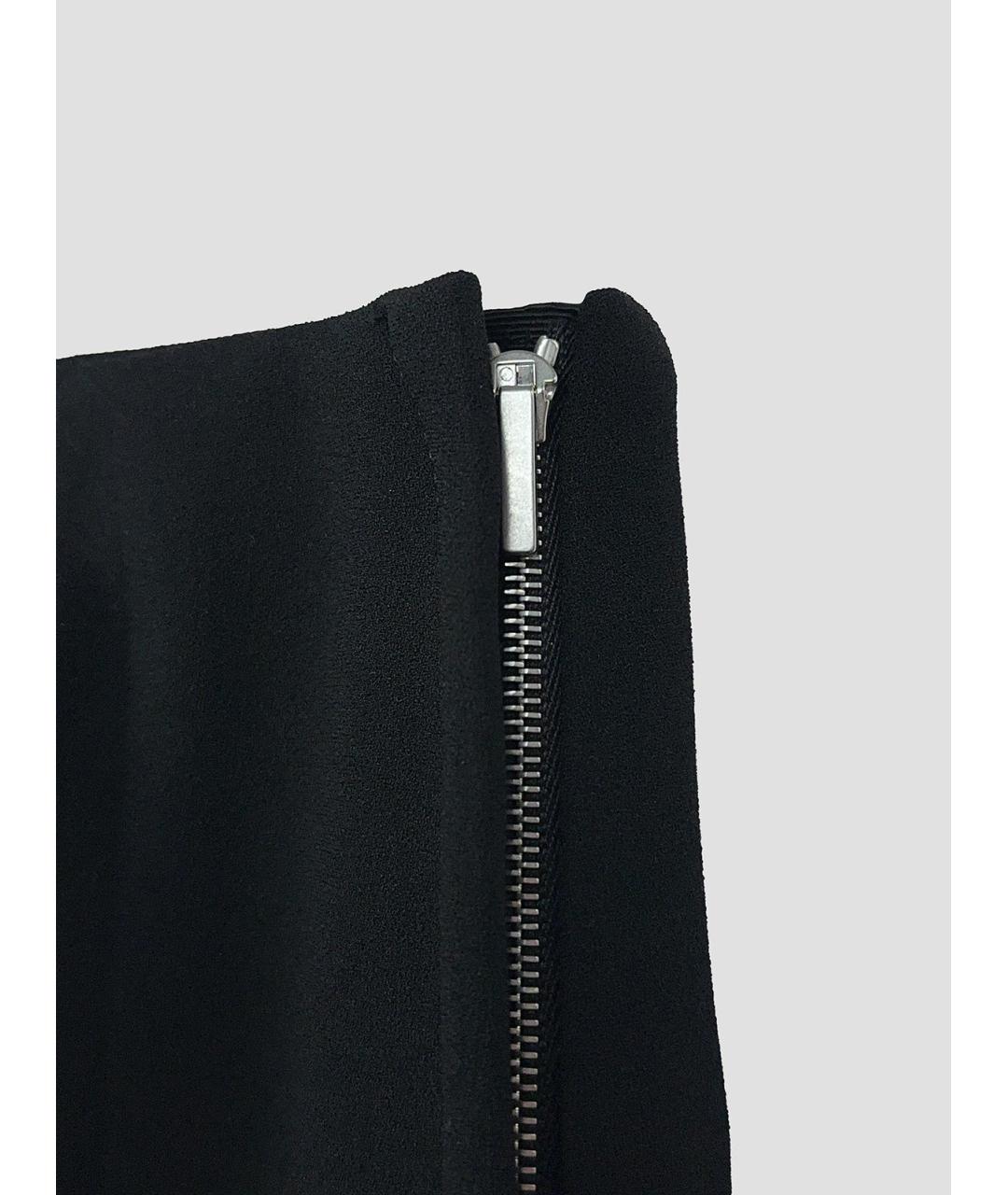 JIL SANDER Черная ацетатная юбка миди, фото 3