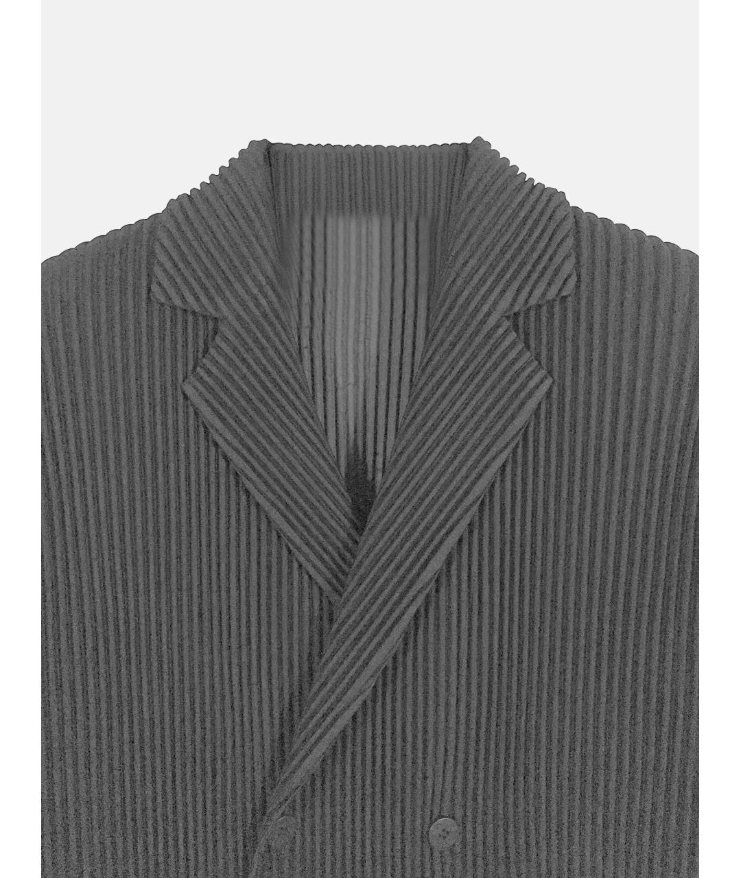 HOMME PLISSE ISSEY MIYAKE Черный полиэстеровый пиджак, фото 3