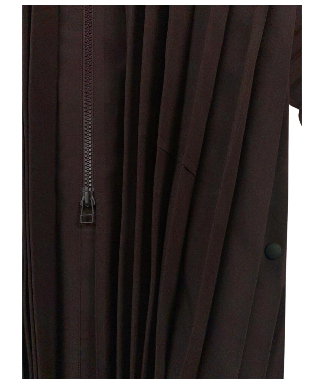 HOMME PLISSE ISSEY MIYAKE Коричневый полиэстеровый тренч / плащ, фото 3