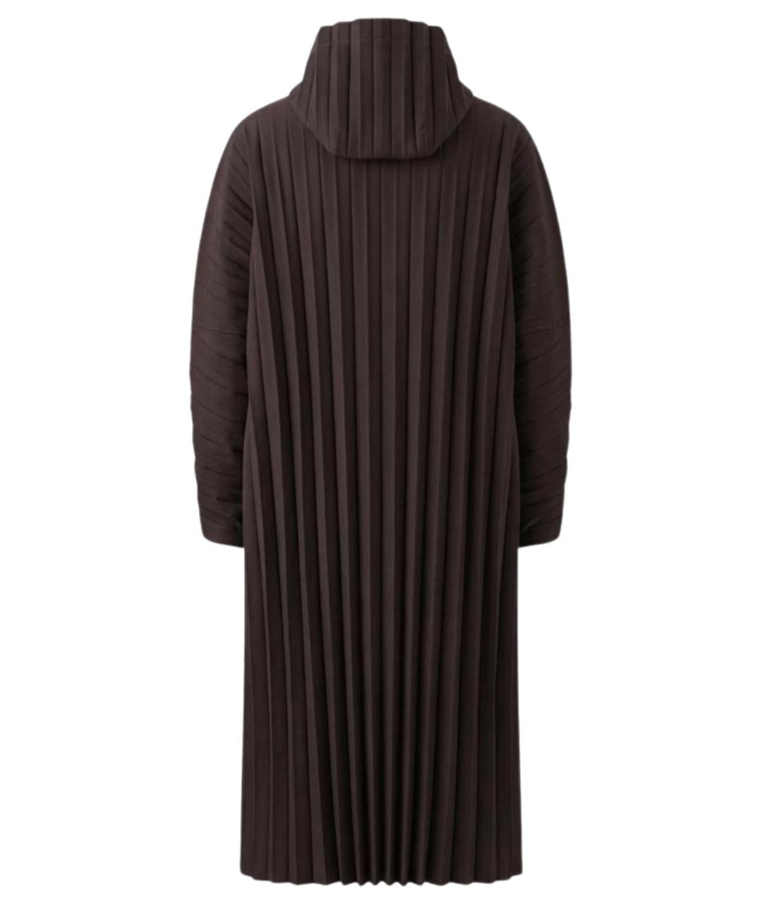 HOMME PLISSE ISSEY MIYAKE Коричневый полиэстеровый тренч / плащ, фото 2