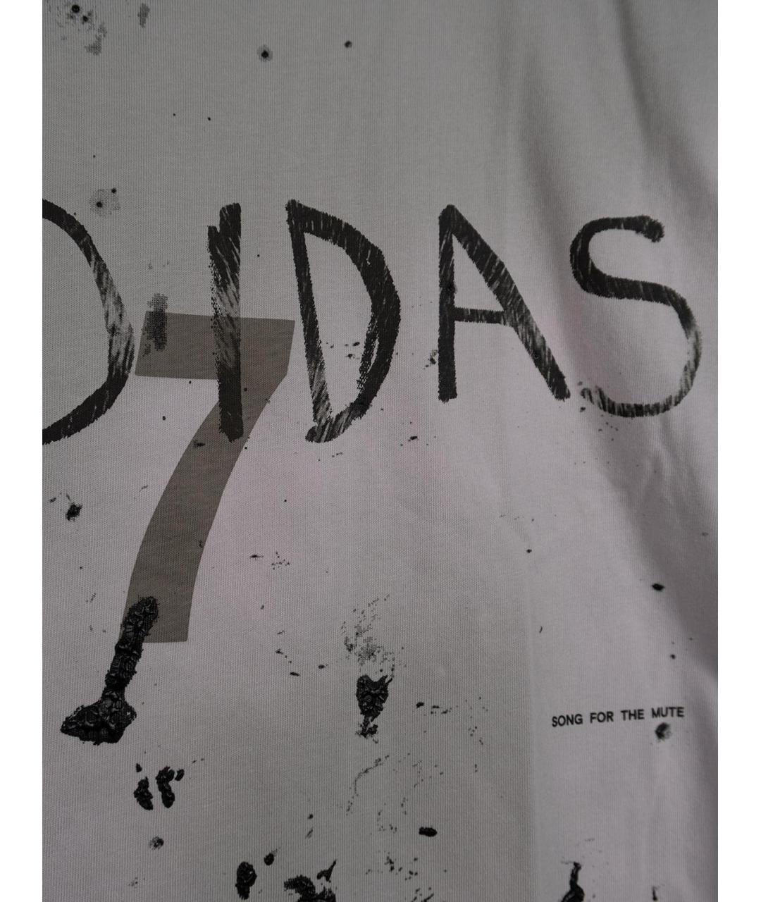 ADIDAS Серая хлопковая футболка, фото 3