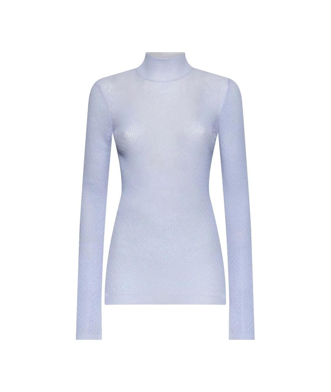 MAISON MARGIELA Голубая шерстяная водолазка, фото 1