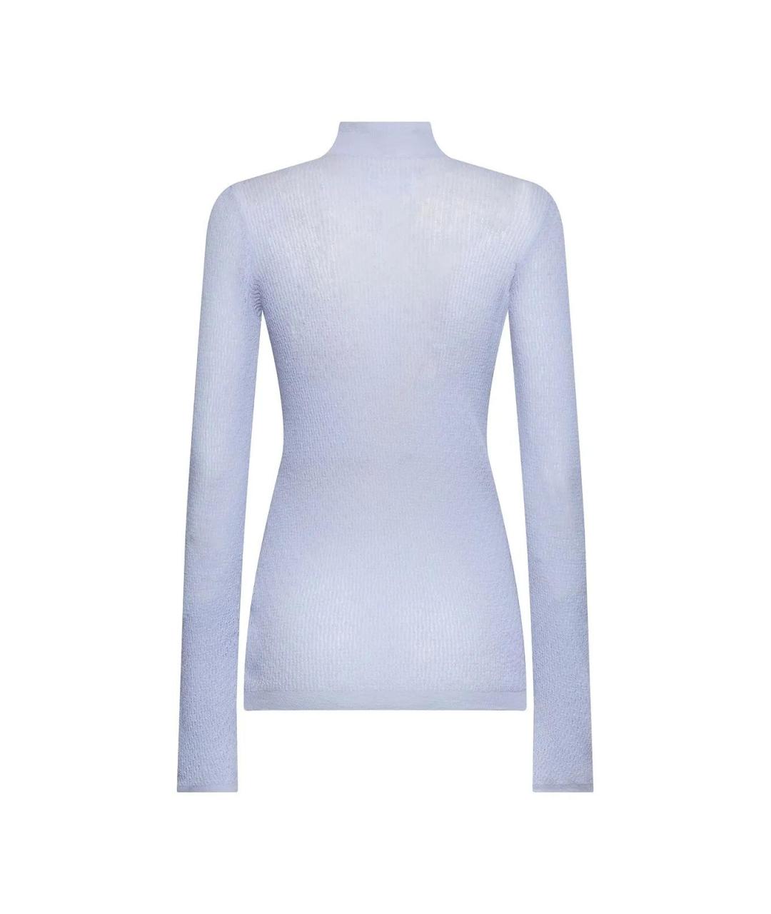 MAISON MARGIELA Голубая шерстяная водолазка, фото 2