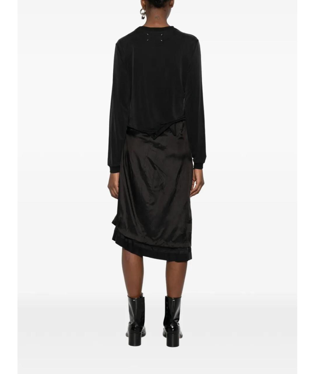 MAISON MARGIELA Черное вискозное повседневное платье, фото 2