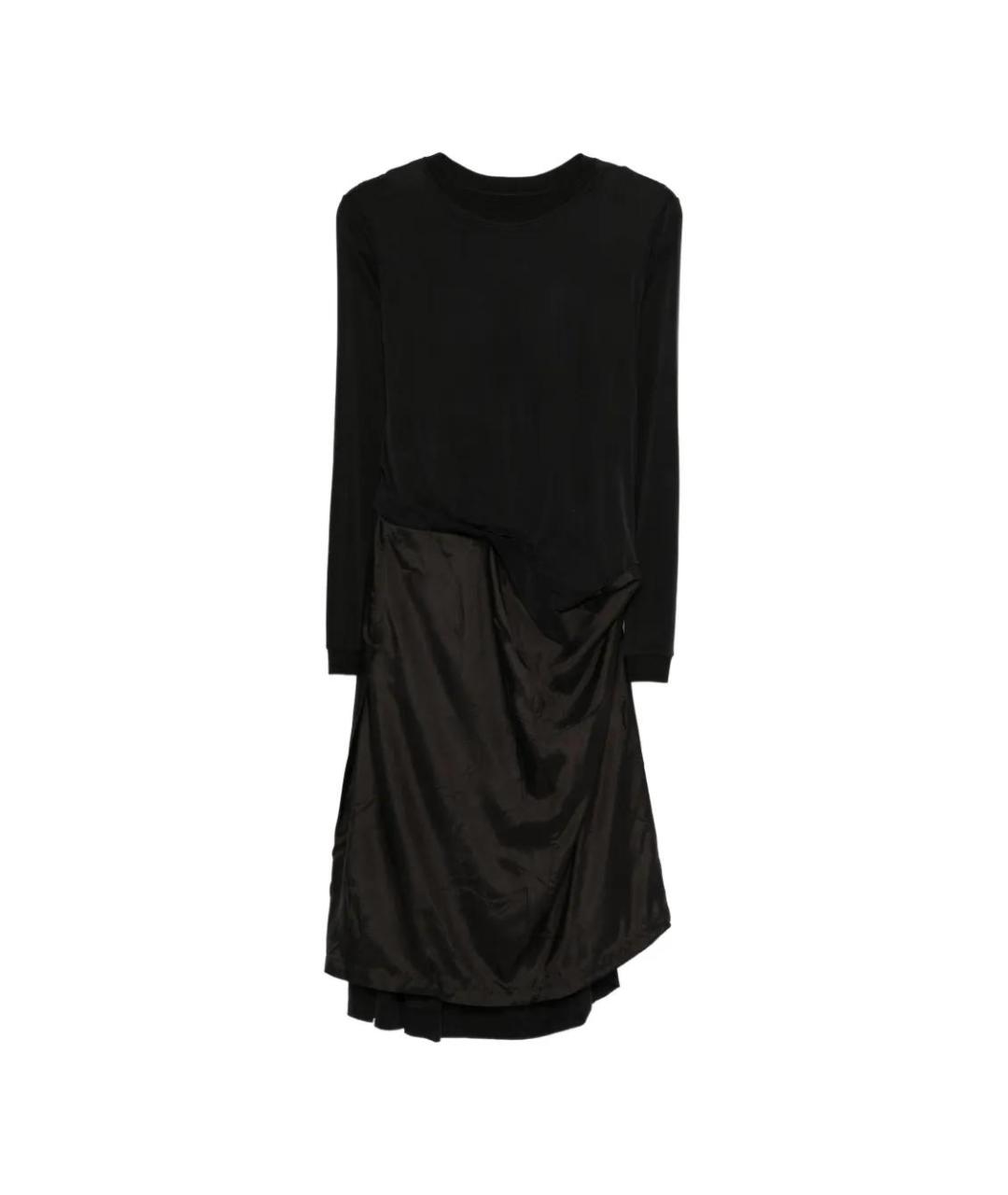 MAISON MARGIELA Черное вискозное повседневное платье, фото 1
