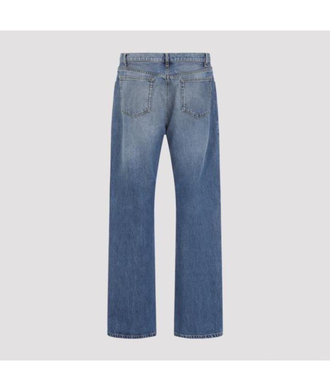 MAISON MARGIELA Синие хлопковые прямые джинсы, фото 2