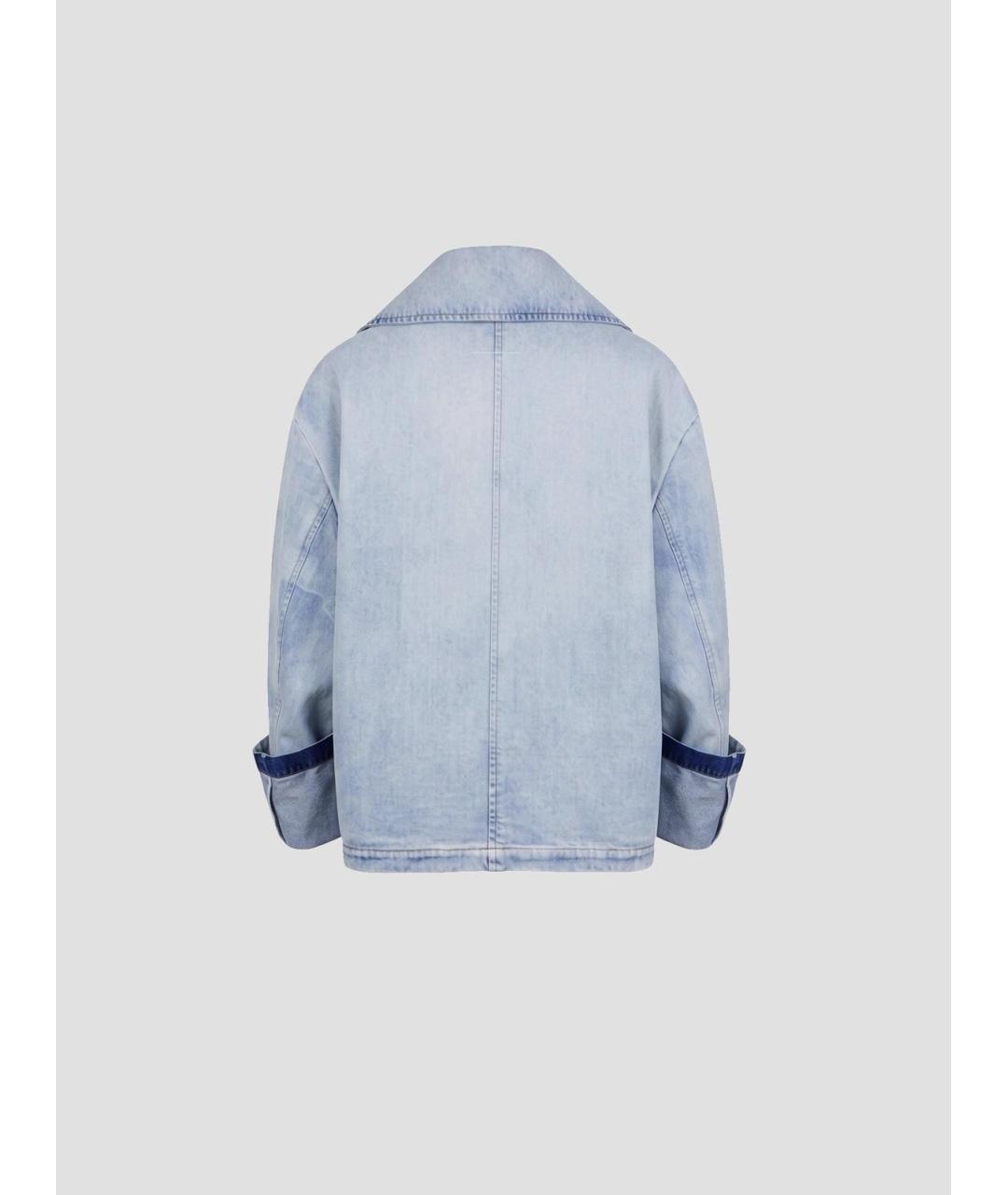 MM6 MAISON MARGIELA Голубая хлопковая куртка, фото 2
