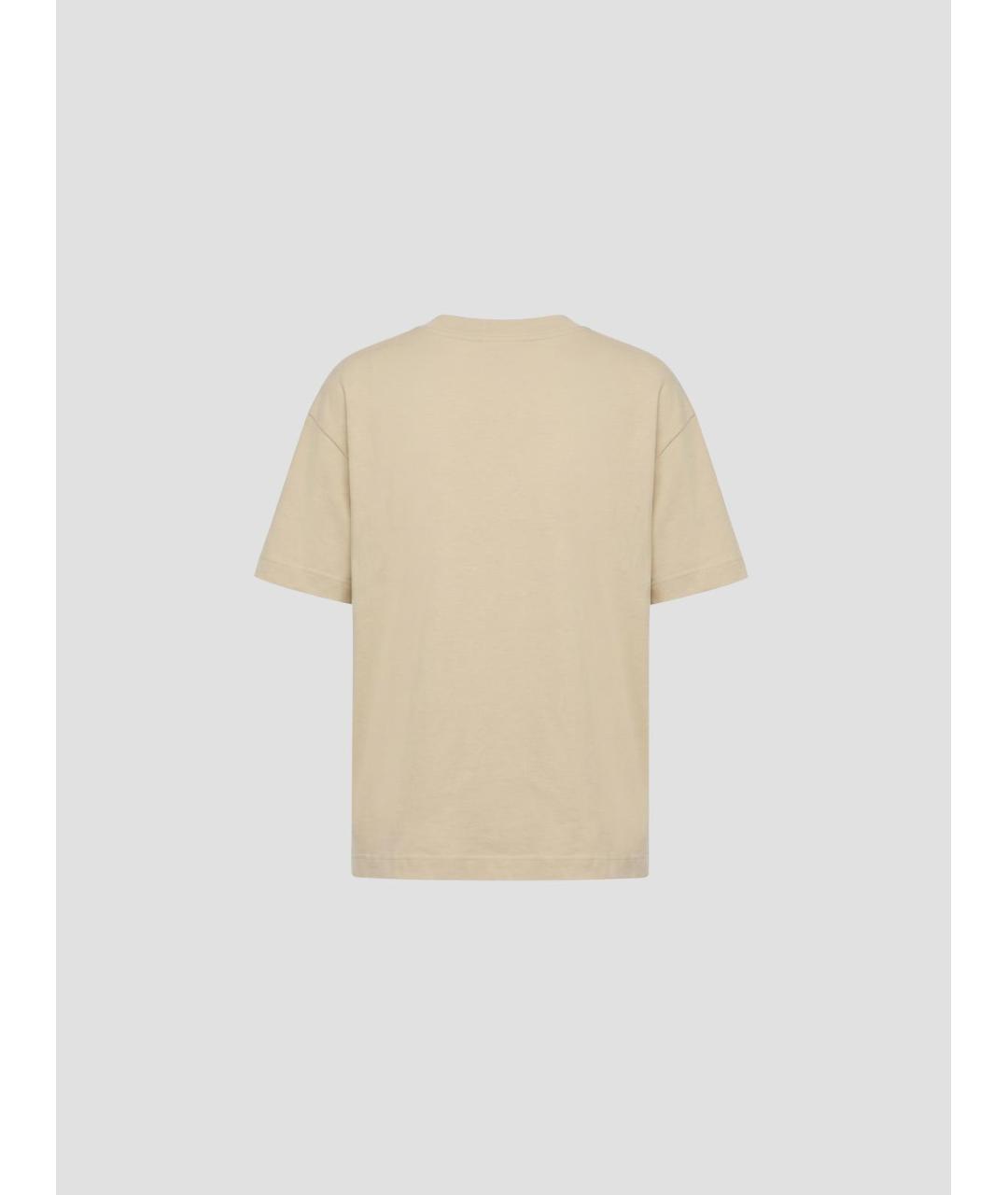 THE FRANKIE SHOP Бежевая хлопковая футболка, фото 2