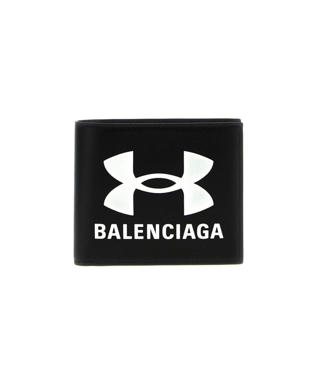 BALENCIAGA Черный кожаный кошелек, фото 9