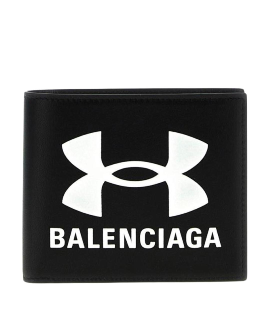 BALENCIAGA Черный кожаный кошелек, фото 1