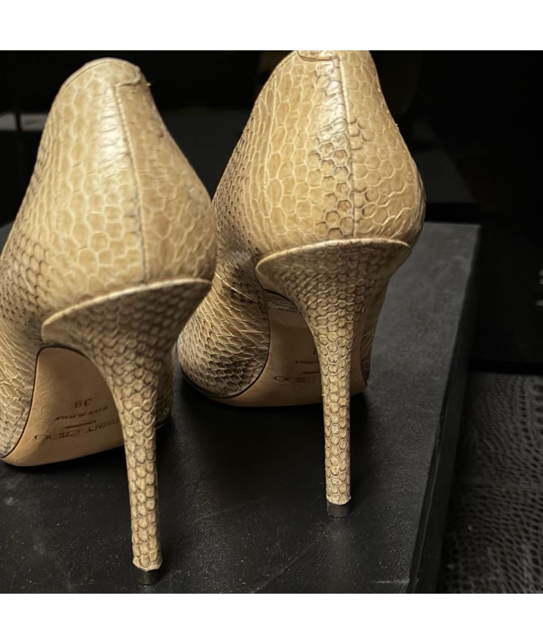 JIMMY CHOO Бежевые туфли из экзотической кожи, фото 2