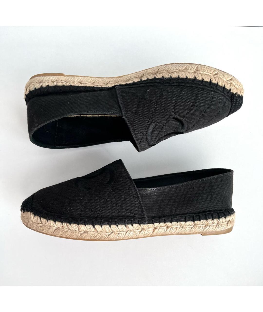 CHANEL Черные текстильные эспадрильи, фото 2