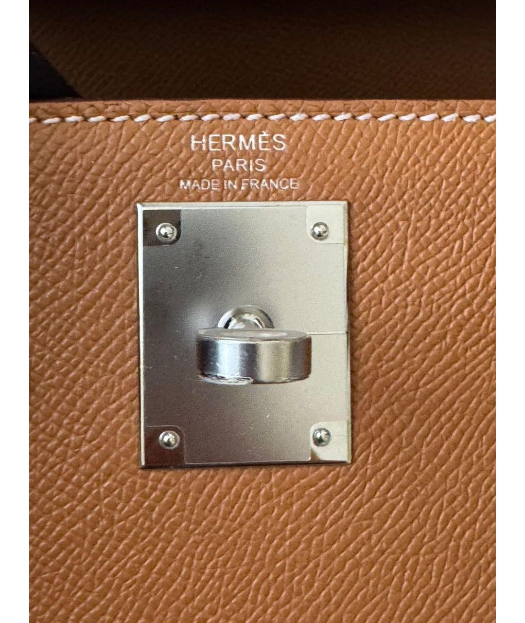 HERMES Кожаная сумка с короткими ручками, фото 6
