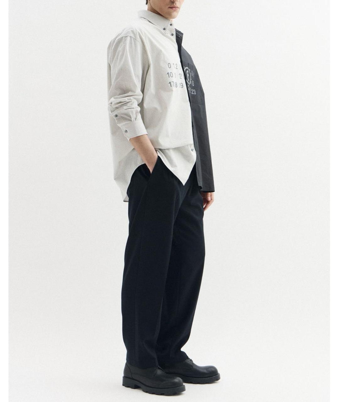 MM6 MAISON MARGIELA Черные полиэстеровые повседневные брюки, фото 6