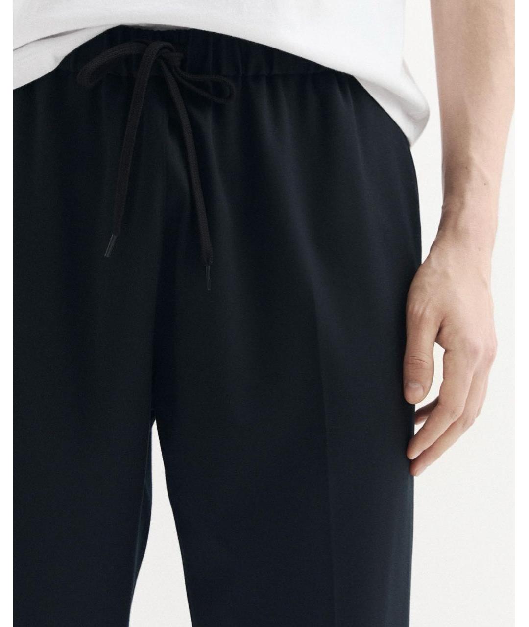 MM6 MAISON MARGIELA Черные полиэстеровые повседневные брюки, фото 7