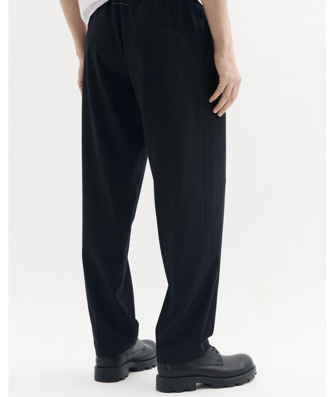 MM6 MAISON MARGIELA Черные полиэстеровые повседневные брюки, фото 5