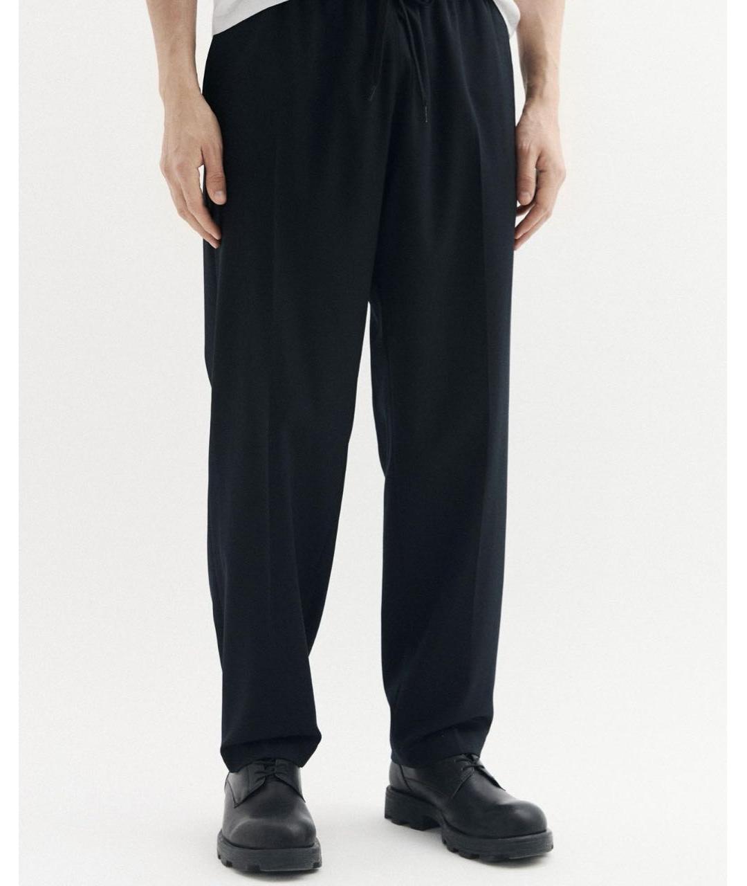 MM6 MAISON MARGIELA Черные полиэстеровые повседневные брюки, фото 4