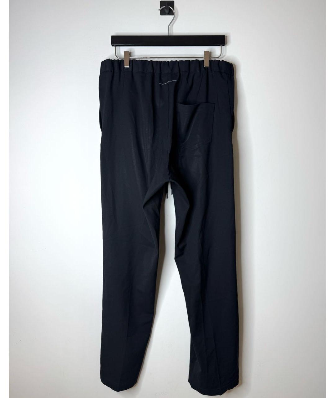MM6 MAISON MARGIELA Черные полиэстеровые повседневные брюки, фото 3
