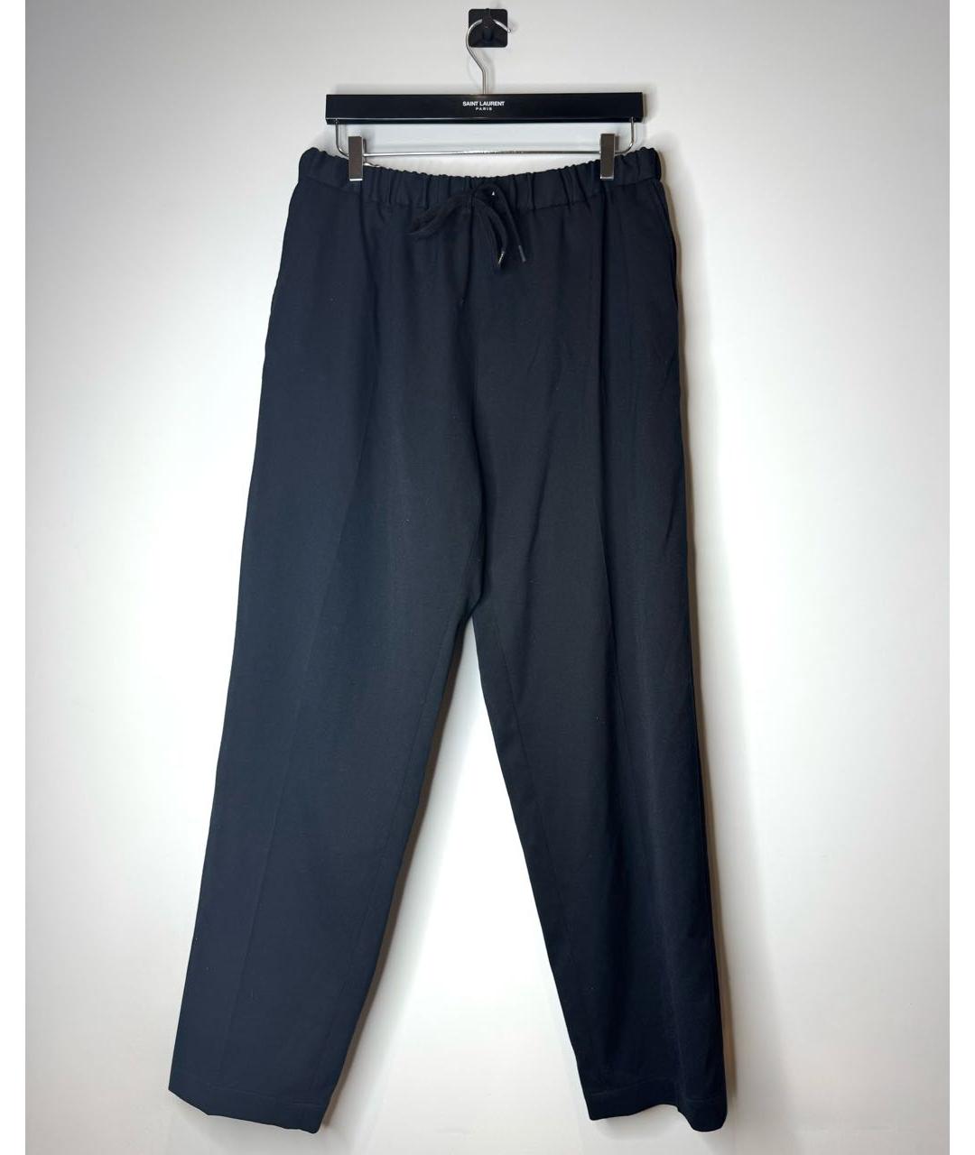 MM6 MAISON MARGIELA Черные полиэстеровые прямые брюки, фото 2