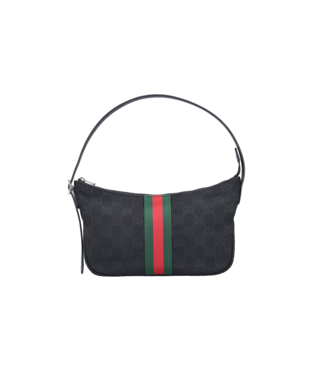GUCCI Черная тканевая сумка на плечо, фото 6