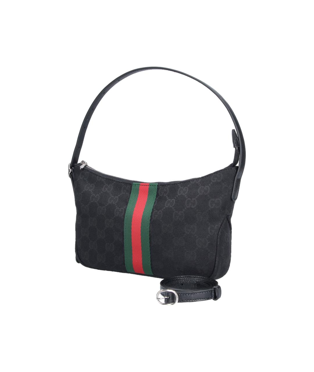 GUCCI Черная тканевая сумка на плечо, фото 2
