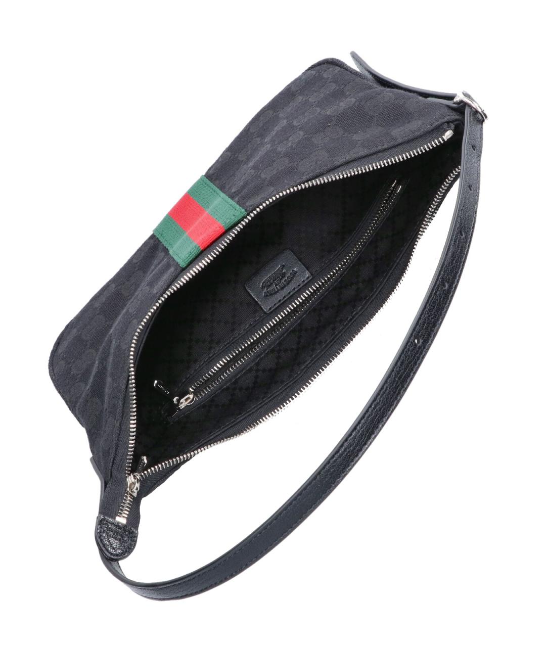 GUCCI Черная тканевая сумка на плечо, фото 4
