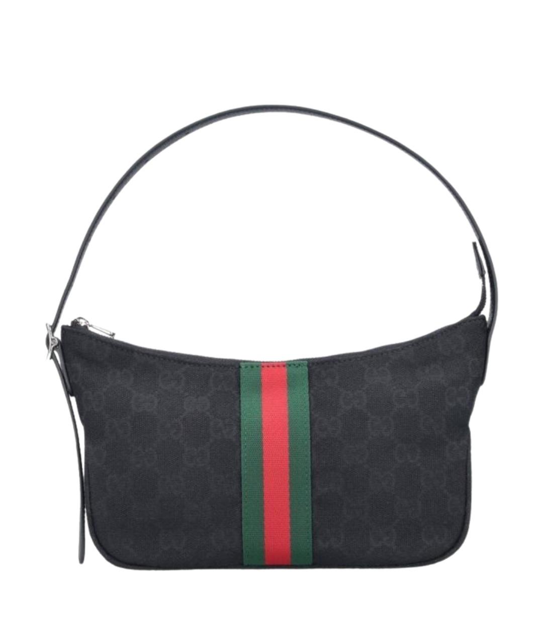 GUCCI Черная тканевая сумка на плечо, фото 1