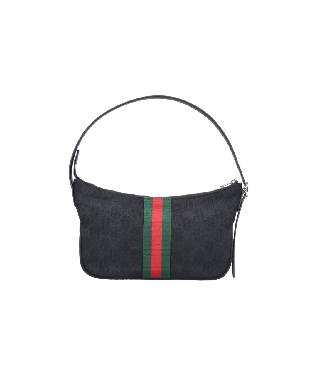 GUCCI Черная тканевая сумка на плечо, фото 3