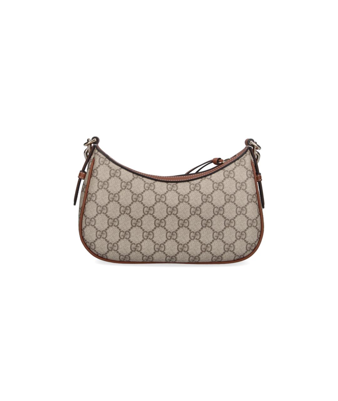 GUCCI Бежевая тканевая сумка через плечо, фото 3