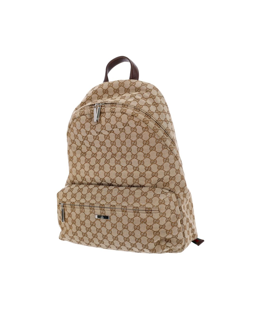 GUCCI Бежевый тканевый рюкзак, фото 2