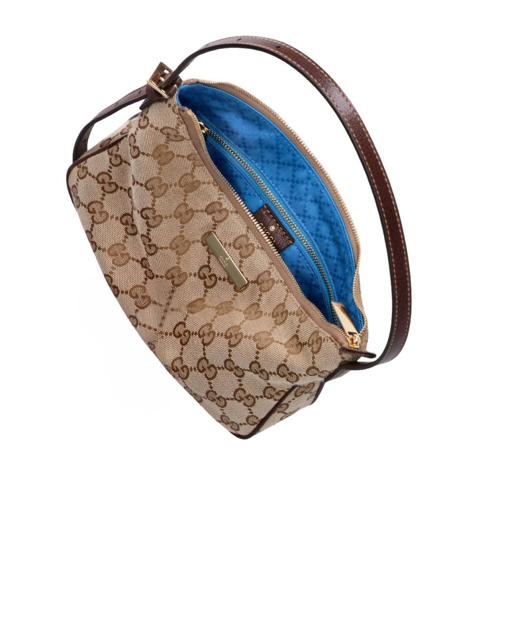 GUCCI Бежевая тканевая сумка через плечо, фото 4