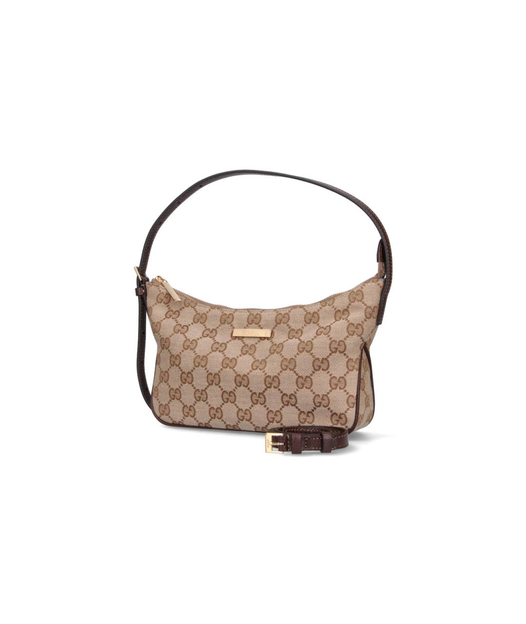 GUCCI Бежевая тканевая сумка через плечо, фото 2