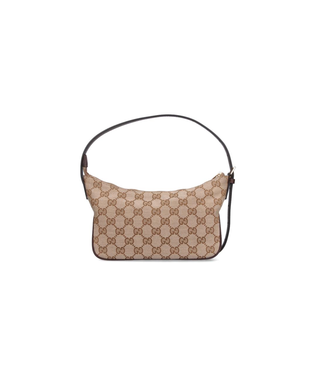 GUCCI Бежевая тканевая сумка через плечо, фото 3