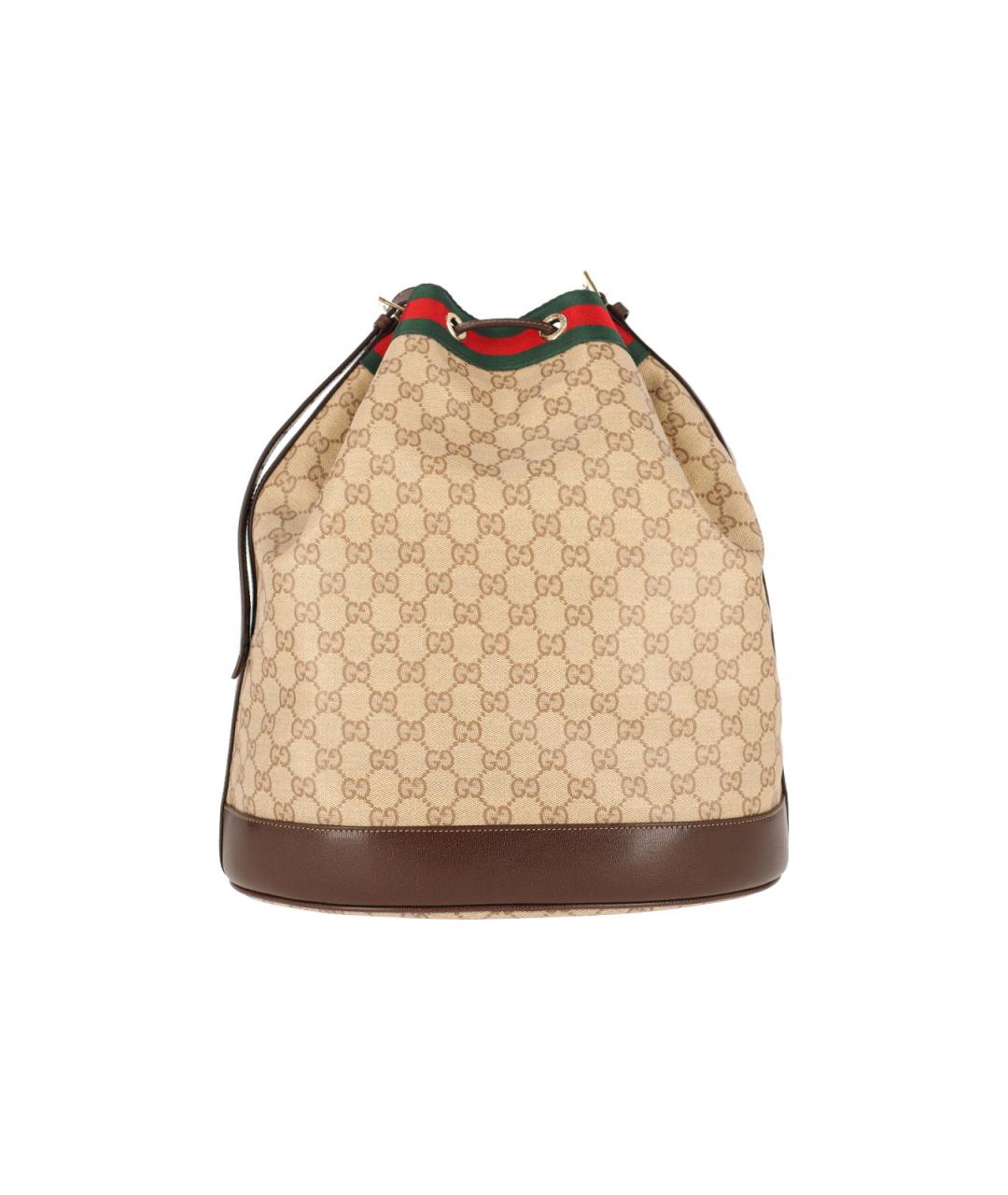 GUCCI Бежевая хлопковая сумка через плечо, фото 3