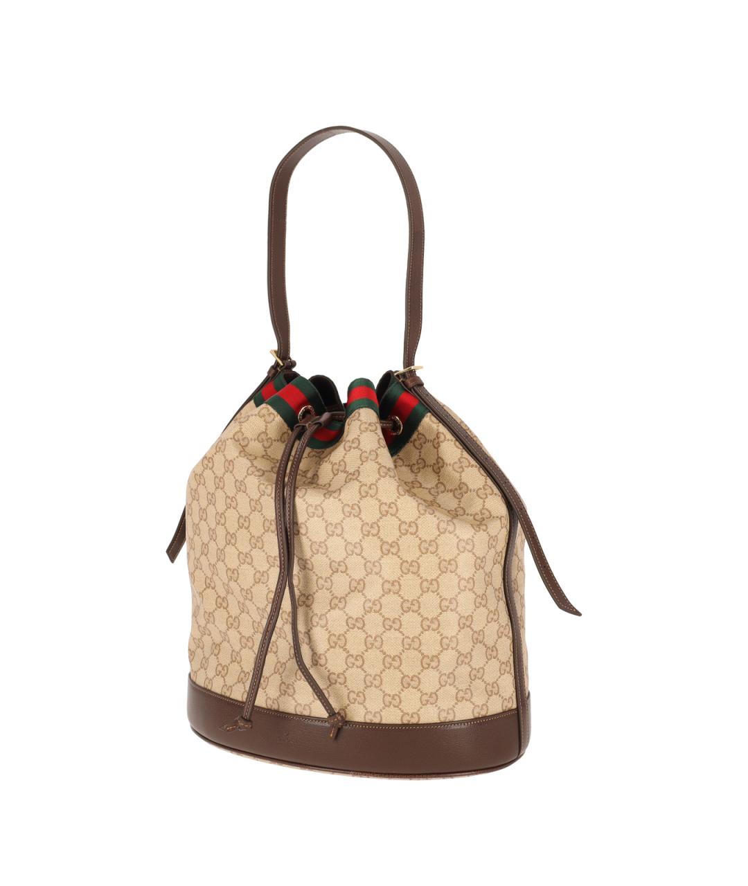 GUCCI Бежевая хлопковая сумка через плечо, фото 2